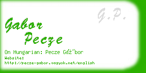 gabor pecze business card